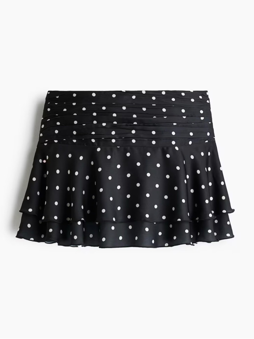 Satin Polka dot mini skirt